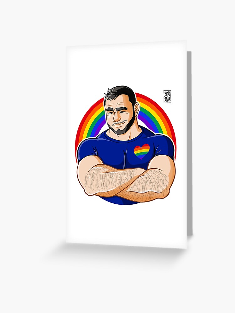 Hiro Likes Crossing Arms Gay Pride Greeting Card By Bobobear Redbubble
