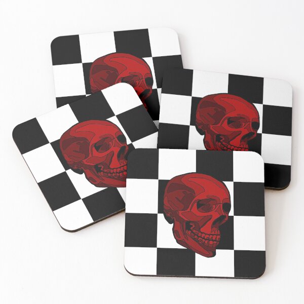 Item preview, Checkerboard Red Skull designed and sold by RiaBubble.