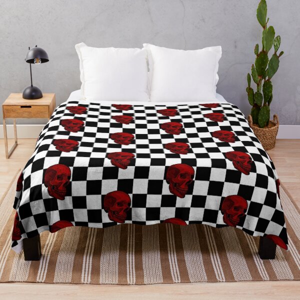 Item preview, Checkerboard Red Skull designed and sold by RiaBubble.