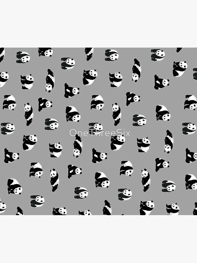 Pandas On Grey Throw Blanket For Sale By Onethreesix Redbubble 