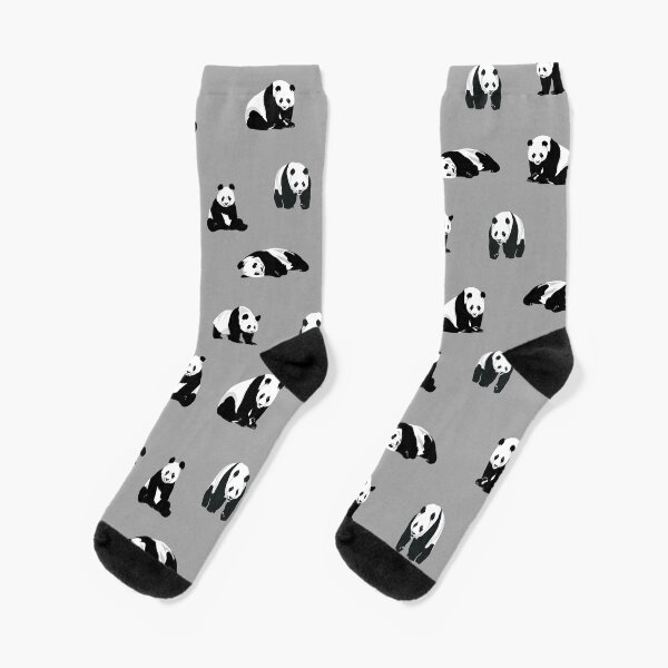 Pandas en gris Calcetines