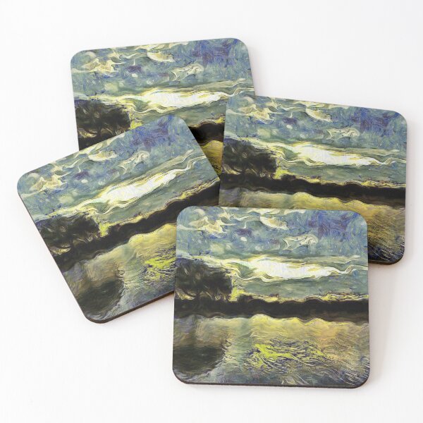 Item preview, Dusk on African Savanna Lake with Tree South Africa KPA designed and sold by karynpeters.