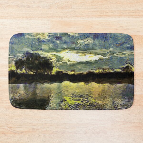 Item preview, Dusk on African Savanna Lake with Tree South Africa KPA designed and sold by karynpeters.