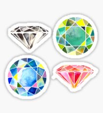 Watercolor Diamonds – April Birthstone Sticker