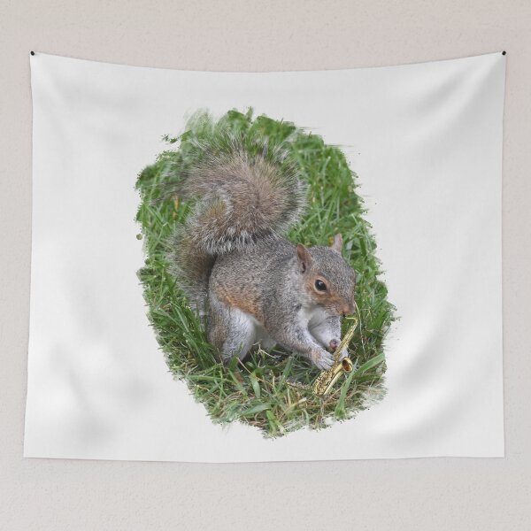Item preview, Kenny G Squirrel  (White Background) designed and sold by Lanis Rossi.