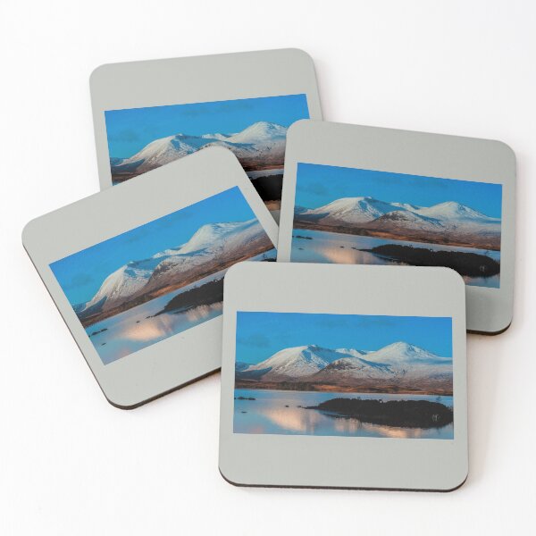 Item preview, Winter Landscape Black Mount Hills Lochan na h-achlaise Rannoch Moor Scotland designed and sold by Stravaigin.