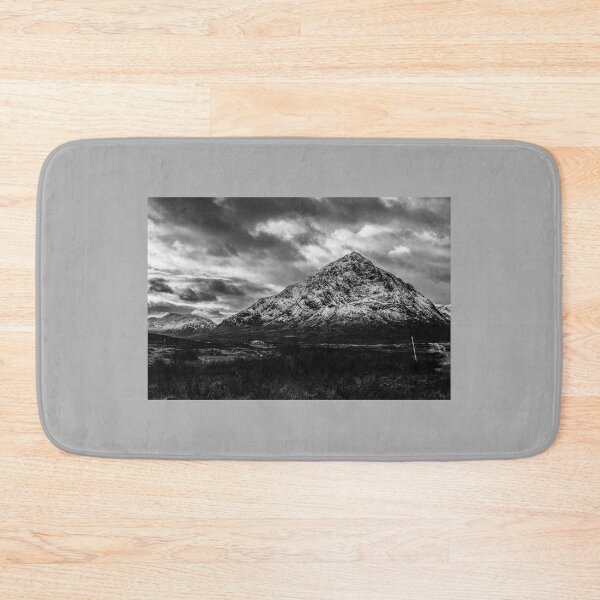 Item preview, Black and White Landscape Buachaille Etive Mhor Glencoe Scotland designed and sold by Stravaigin.