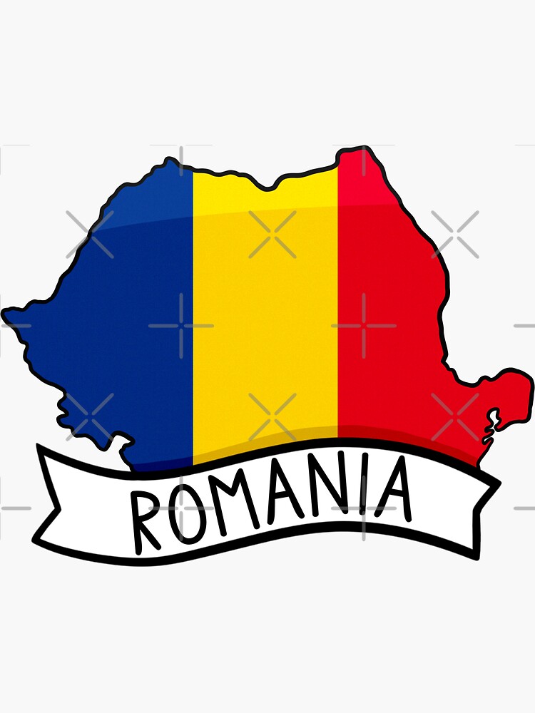 Muurcirkel sticker voetbal vlag Roemenië | Ronde sticker kamer