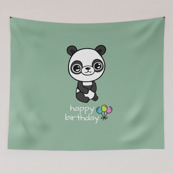 Item preview, Happy Birthday - Panda with balloons  designed and sold by jakezbontar.