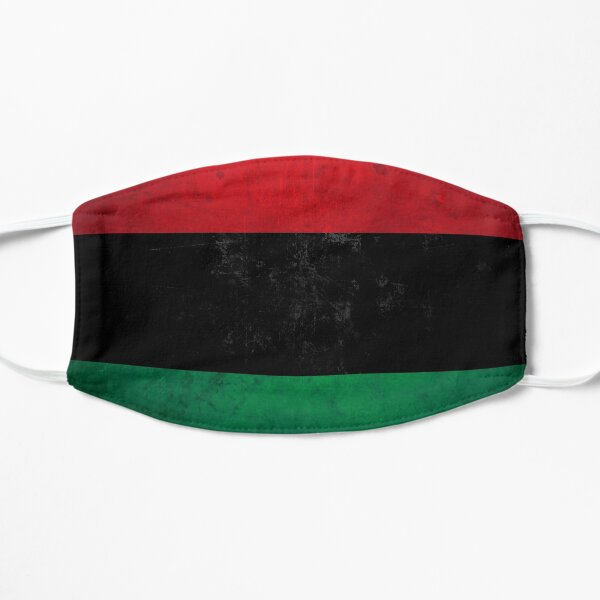 Distressed Afro-American / Pan-African / UNIA flag Flat Mask