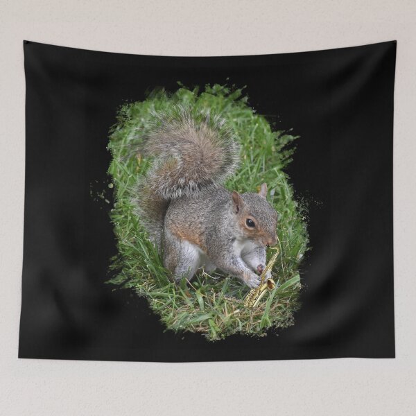 Item preview, Kenny G Squirrel  (Black Background) designed and sold by Lanis Rossi.
