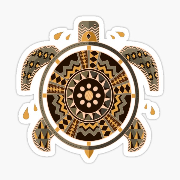 Aztec Turtle Sticker