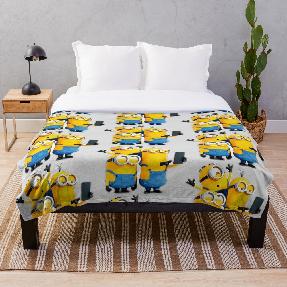 "Minion" Throw Blanket for Sale by Matcreator Redbubble