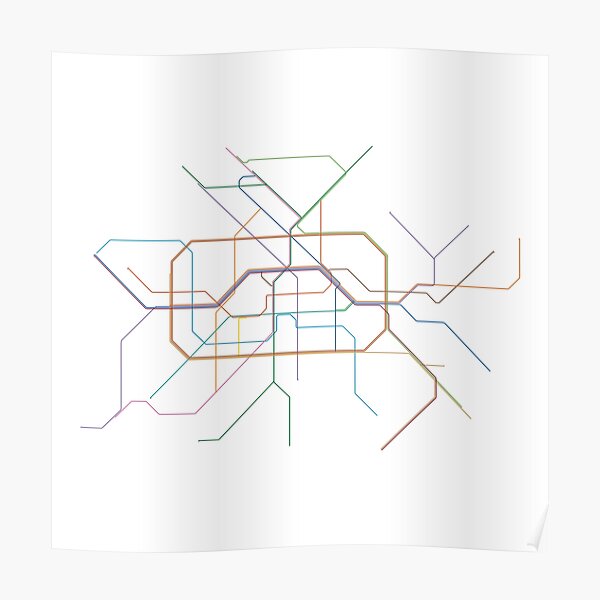 Berlin Rail Map Poster
