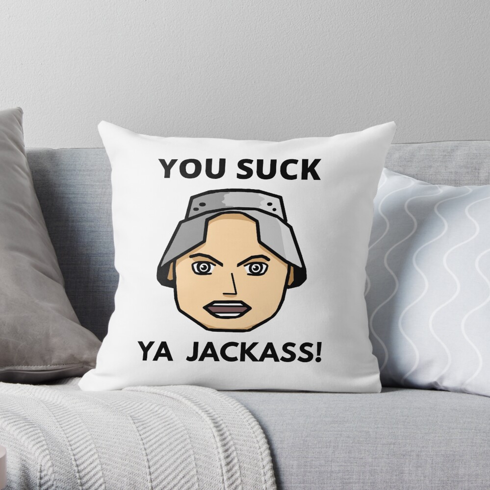 Happy Gilmore You Suck Ya Jackass Funny Golf Design Throw Pillow By Tombedlam Redbubble