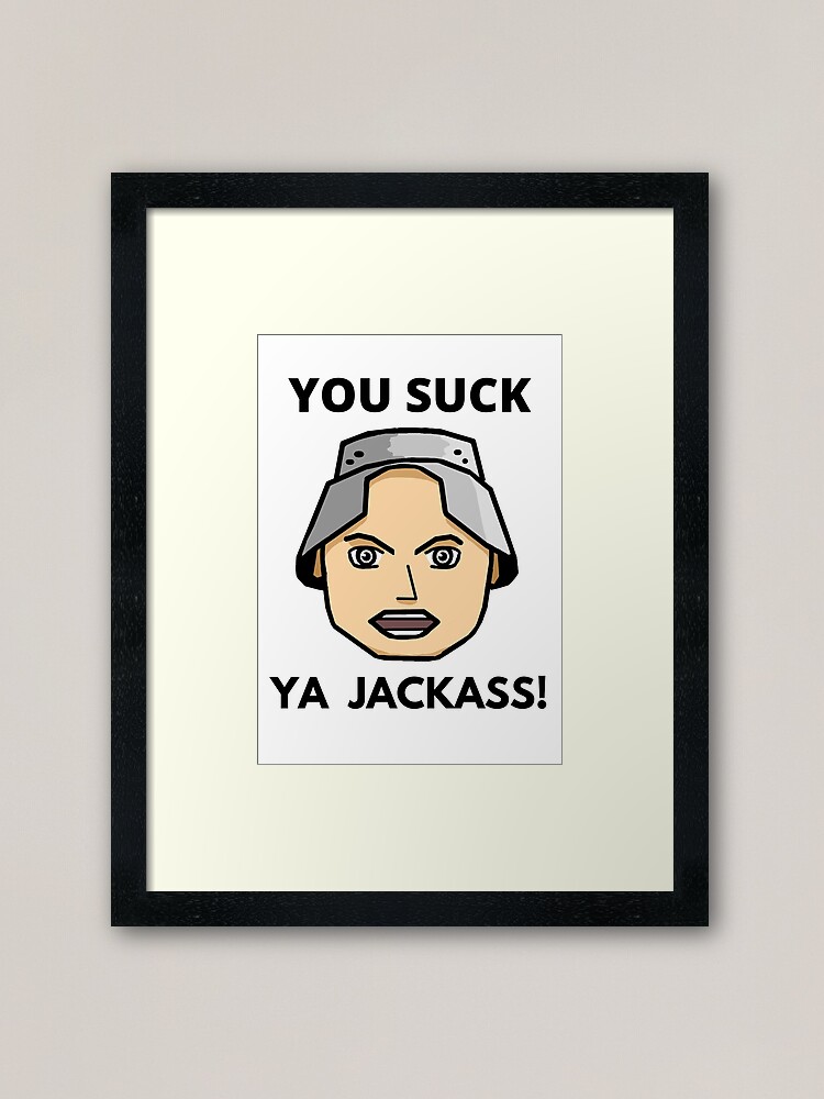 Happy Gilmore You Suck Ya Jackass Funny Golf Design Framed Art