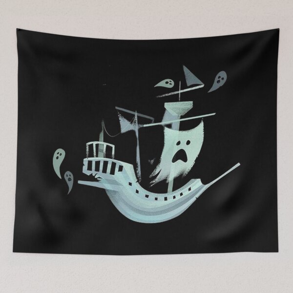 Aperçu de l'œuvre Ghost ship dessin sympa - Dessin numérique - Couleur créée et vendue par Gatsbird Design.