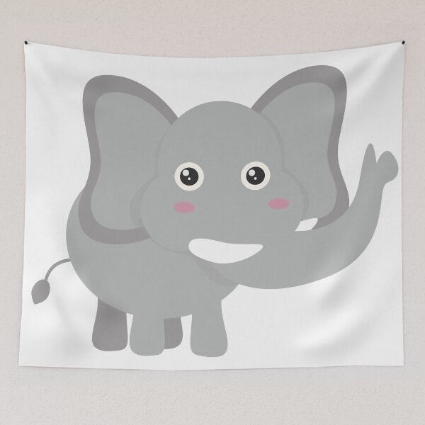 Item preview, Elephant character cartoon illustration cute child designed and sold by Momixzaaa.