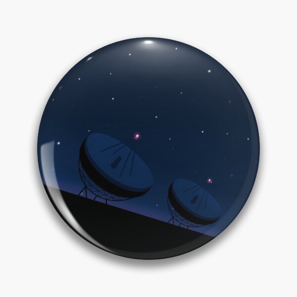 Item preview, Radio telescopes in front of night sky designed and sold by Elenanaylor.