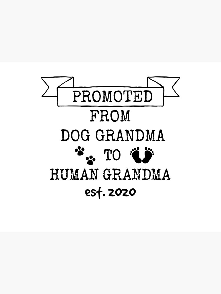 Promoted From Dog Grandma To Human Grandma Est 2020 Poster For Sale