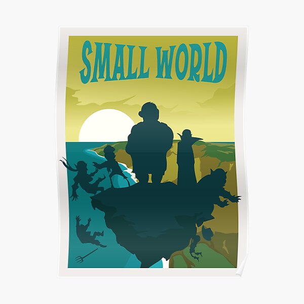 Small World Board Game- Minimalist Travel Poster Style - Gaming Art Poster