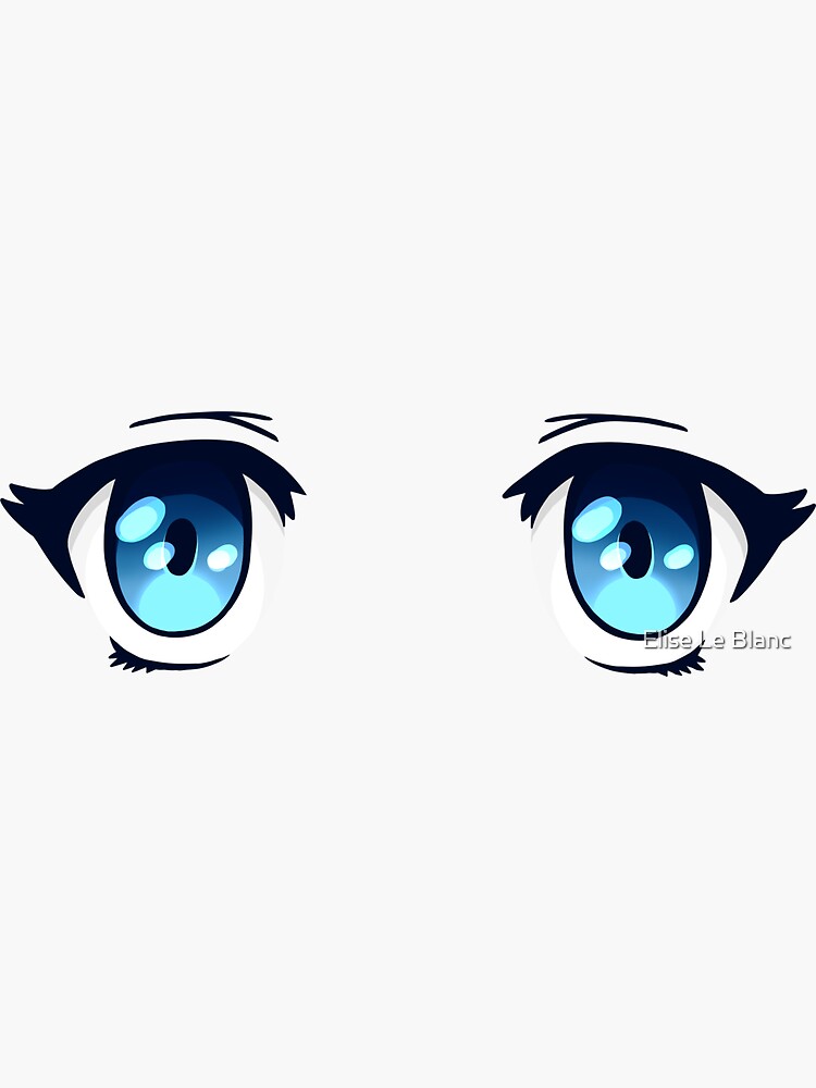 Sticker « Blue Anime Eyes », par satha Redbubble