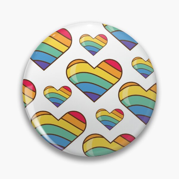 Item preview, Love wins Pride rainbow hearts designed and sold by Delicarte.