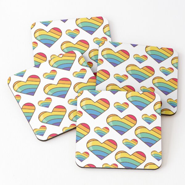 Item preview, Love wins Pride rainbow hearts designed and sold by Delicarte.