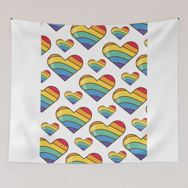 Item preview, Love wins Pride rainbow hearts designed and sold by Delicarte.