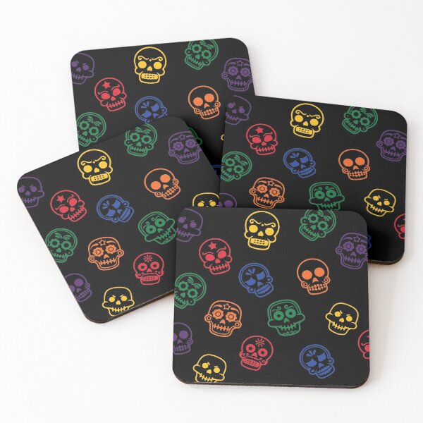 Item preview, Sugar skulls colorful halloween pattern designed and sold by tfortier.