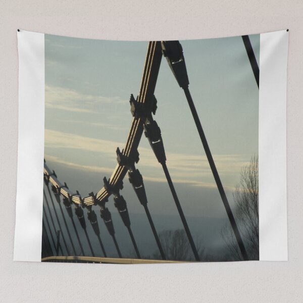 Item preview, Metallic suspended bridge highway landscape	 designed and sold by EstelleRossetti.