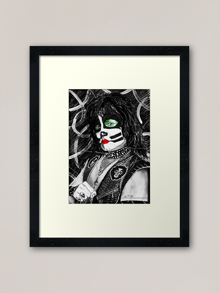 Alternate view of Catman - Ink Original (Colour Splash) Framed Art Print