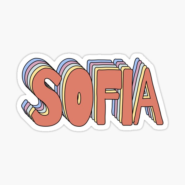 Sofia Name Stickers Redbubble
