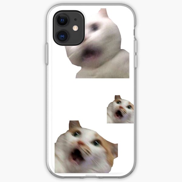 11 pack cats memes sticker combo - weird cat memes 4 iPhone Soft Case