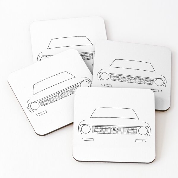 Item preview, Datsun 120Y / B211 classic car black outline graphic designed and sold by soitwouldseem.
