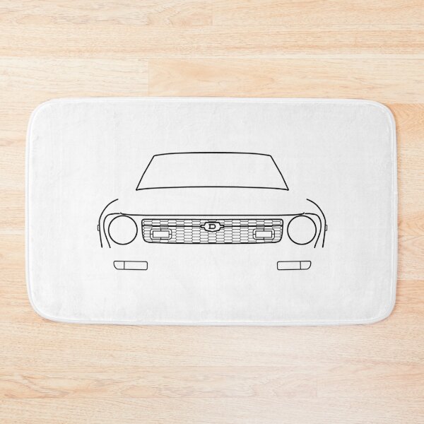 Item preview, Datsun 120Y / B211 classic car black outline graphic designed and sold by soitwouldseem.