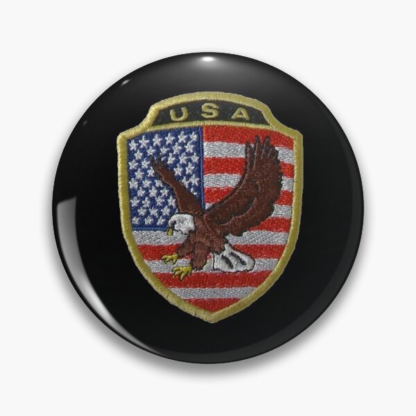 Item preview, USA Eagle Shield Flag Patch 4th of july Sticker designed and sold by designolo.