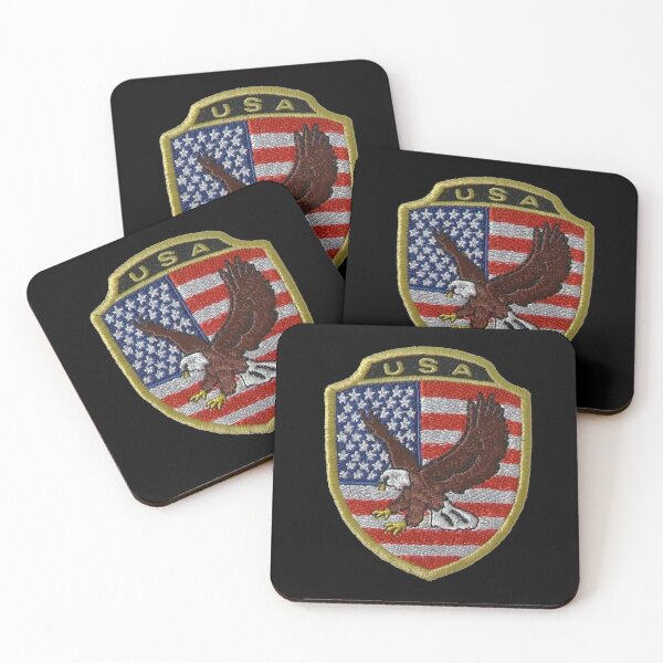 Item preview, USA Eagle Shield Flag Patch 4th of july Sticker designed and sold by designolo.
