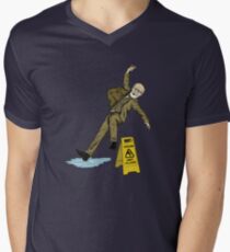Camiseta para hombre de cuello en v Deslizamiento freudiano