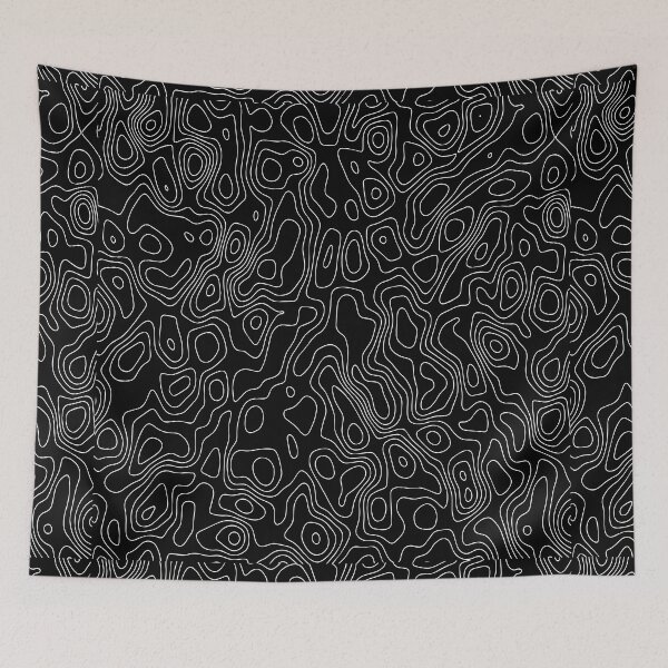 Item preview, Contour map black designed and sold by Makestudio.