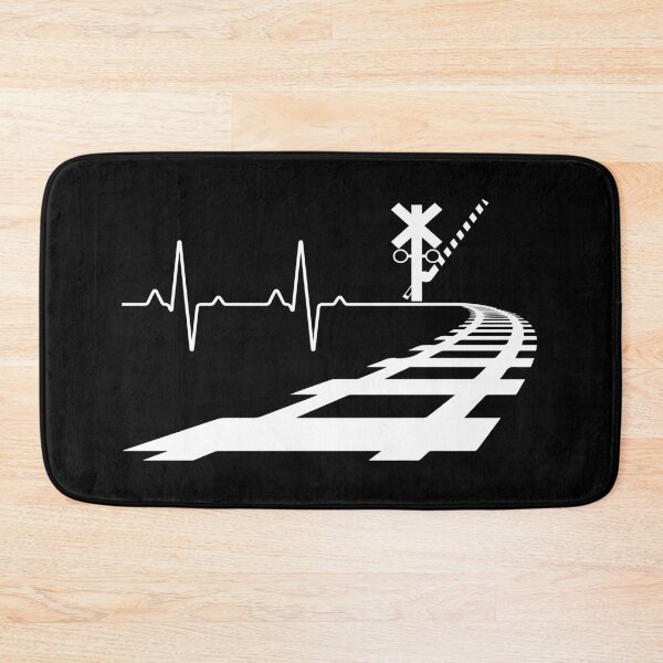 Item preview, heart beat Railroad crossing Trains railway workers Gift  designed and sold by skulltshirt.