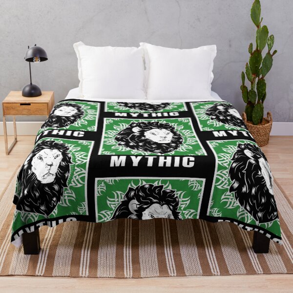 Item preview, Green Aesthetic patterns tribal graphic lion designed and sold by MythicBrand.