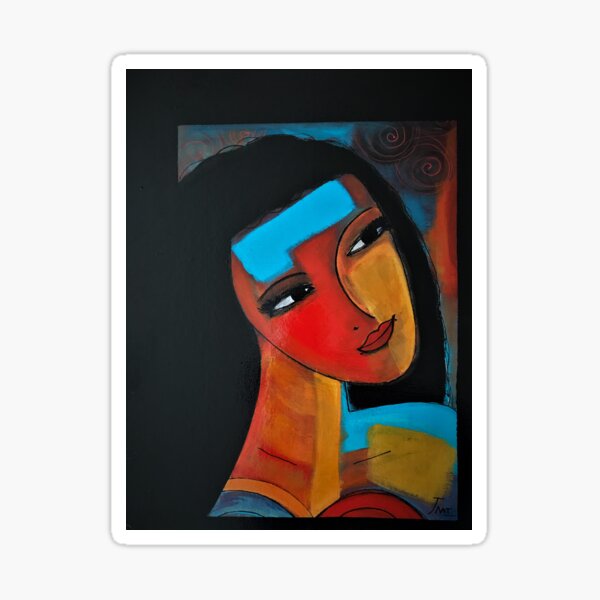JEUNE FEMME COLOREE SAINTE PEPETTE Sticker