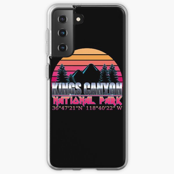 Kings Canyon National Park with GPS Location Classic 80's Design Samsung Galaxy Soft Case