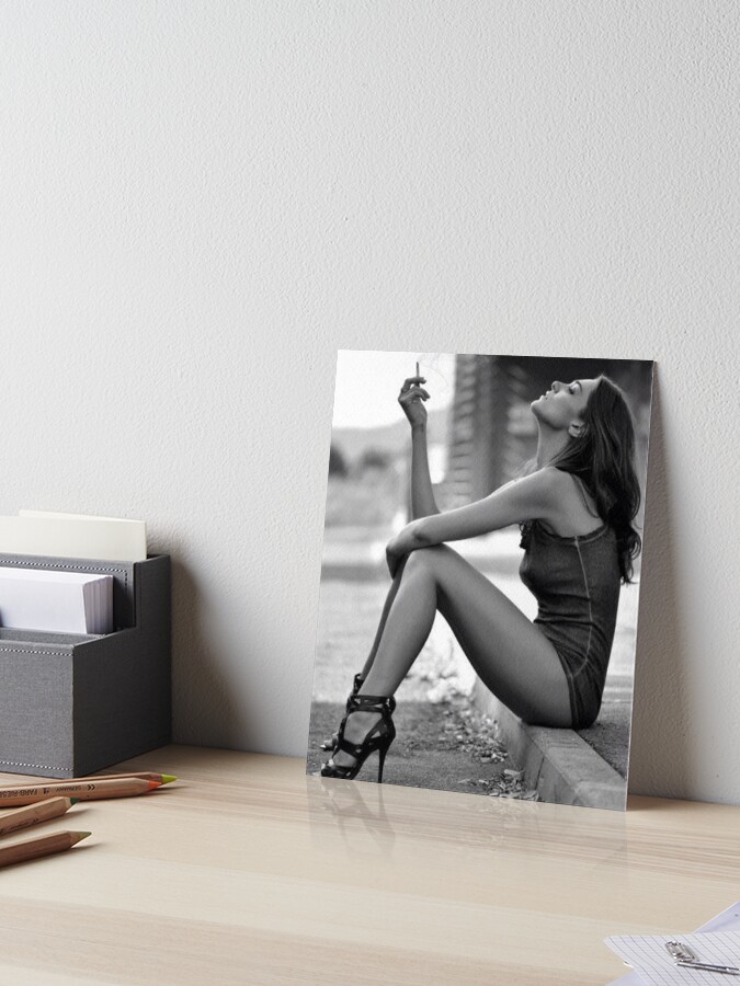 Black And White Sexy Girl Smoking Cigarette