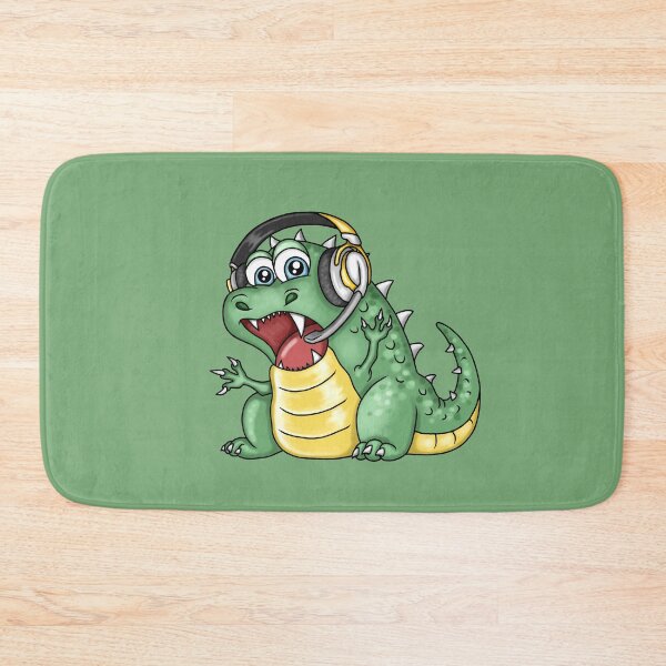 Item preview, Dino gaming with headset designed and sold by ARTemyzz.