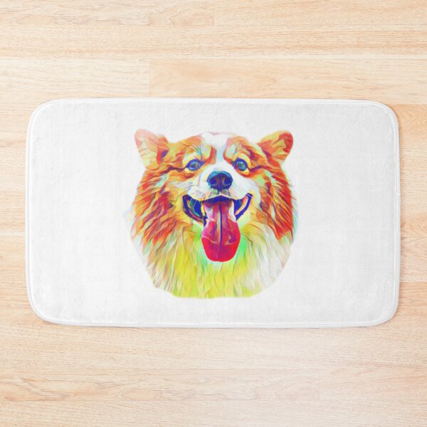 Item preview, Tie Dye Happy Corgi in Rainbow colors digital art  designed and sold by conceptDVS.