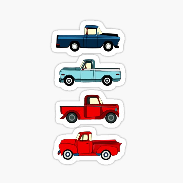 Winter Vintage Trucks Sticker
