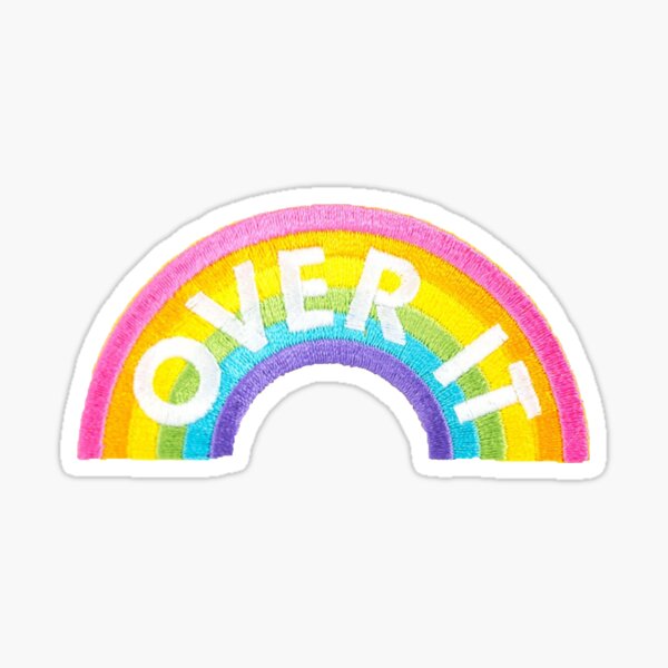 Over It Rainbow Patch Sticker