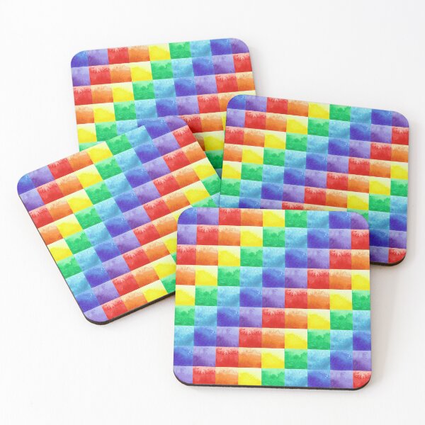 Item preview, Watercolour Rainbow Tiles (Large) designed and sold by Rebekah Melville.